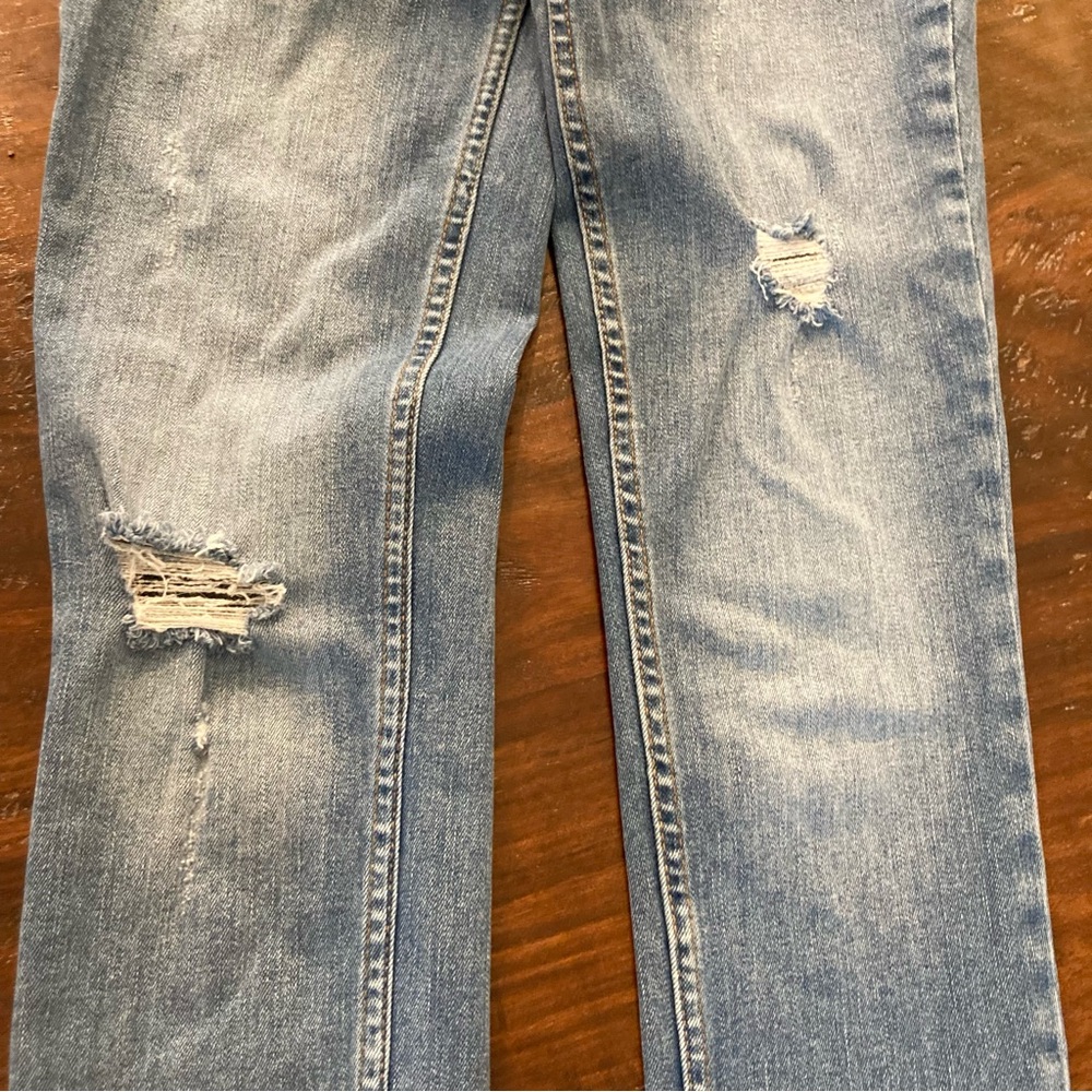Free People Frayed Skinny Blue Jeans Denim Size 26 - Picture 6 of 11